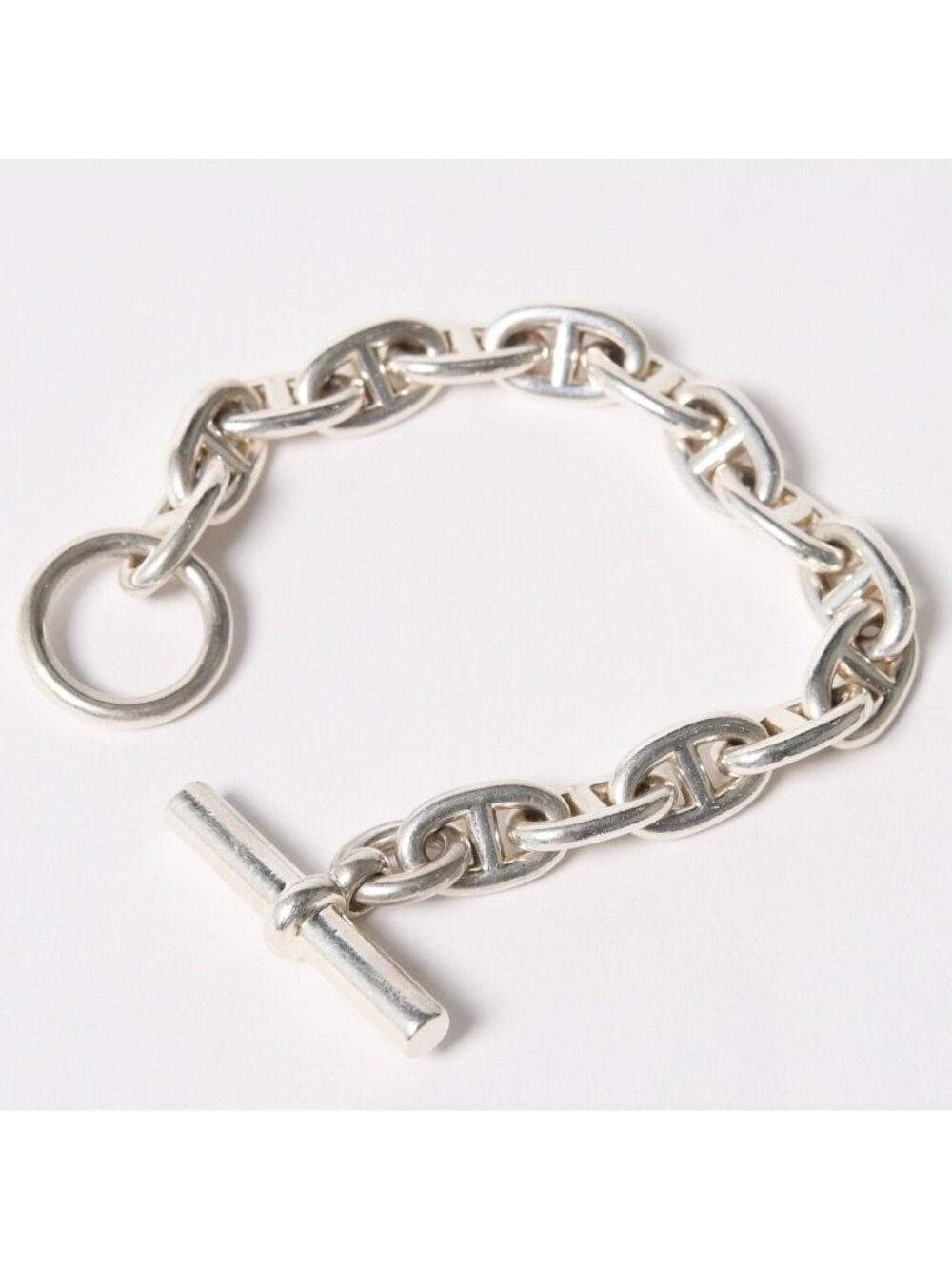 Hermes Chaine D'ancre MM Bracelet 15 Links 925 Sterling Silver